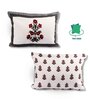 Red Polycotton Floral 12x18 inches Cushion Covers (Pack of 2)