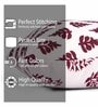 Red Polycotton Floral 16x16 inches Cushion Covers (Pack of 5)
