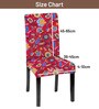 Red Polycotton Floral Print 14x18 Inches Chair Covers  (1 piece)