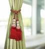 Red Polyester (Set of 4) Curtain Tie Backs