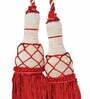 Red Polyester (Set of 4) Curtain Tie Backs