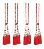 Red Polyester (Set of 4) Curtain Tie Backs