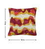 Red Polyester Abstract 16x16 inches Cushion Covers Set of 2