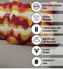 Red Polyester Abstract 16x16 inches Cushion Covers Set of 3