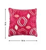 Red Polyester Abstract 16x16 inches Cushion Covers Set of 3