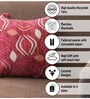 Red Polyester Abstract 16x16 inches Cushion Covers Set of 3