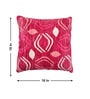 Red Polyester Abstract 18x18 inches Cushion Covers Set of 3