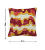 Red Polyester Abstract 20x20 inches Cushion Covers Set of 2