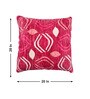 Red Polyester Abstract 20x20 inches Cushion Covers Set of 3