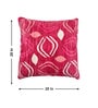 Red Polyester Abstract 20x20 inches Cushion Covers Set of 5