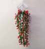 Red Polyester Artificial Creeper Flower