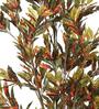 Red Polyester Artificial Croton Flower Without Pot