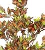 Polyester Red Croton Without Pot Artificial Plants