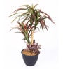 Red Polyester Artificial Plant With pot