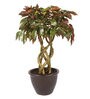 Red Polyester Artificial Plant With pot