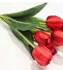 Red Polyester Tulip Str Artificial Flowers