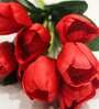Red Polyester Tulip Str Artificial Flowers