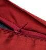 Red Textured Polyester Blend 16 x 16 Inches Cushion Cover