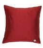 Red Textured Polyester Blend 16 x 16 Inches Cushion Cover