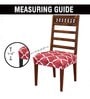 Red Printed Polyester Blend 16x20 Inches Chair Covers (Set of 4)