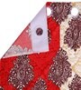 Red Traditional Polyester 7 Ft Semisheer Eyelet Door Curtains (Set of 2)