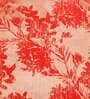 Red Polyester Floral 5 Ft Blackout Eyelet 2 Window Curtains