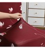 Red Polyester Floral Stretchable Chair Cover (1Pc)
