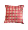 Red Polyester Geometric 16x16 inches Cushion Cover 