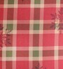 Red Polyester Geometric 16x16 inches Cushion Cover 