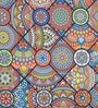Multicolor Abstract Polyester 9 Ft Semisheer Eyelet Door Curtains (Set of 2)