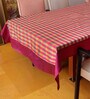 Zeba (84x52) Pink & Yellow Poly Silk Table Cloth