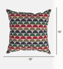 Red Geometric Polyester 16 x 16 Inches Cushion Covers (Set of 5)