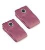 Purple Polyester Solid 7 ft Light Filtering Eyelet (Set of 2) Door Curtains