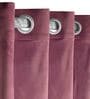 Purple Polyester Solid 9 ft Light Filtering Eyelet Door Curtain