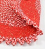 Red Polypropylene Max Absorbent 18X18 Inches Round Bath Mat