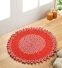 Red Polypropylene Max Absorbent 18X18 Inches Round Bath Mat