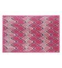 Red Geometric Polyester 58 x 38 Inches Anti Skid Door Mat