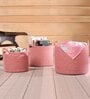 Red Polypropylene 52 Ltr (3Pcs) Storage Basket