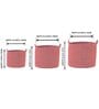 Red Polypropylene 52 Ltr (3Pcs) Storage Basket