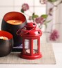 Red Metal Tea Light Holder