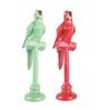 Red Polyresin Premium Parrot Figurine (Set Of 2)