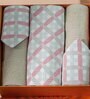 Red Assorted 144 TC Cotton King Bedsheet With 2 Pillow Covers,2 Bath Towels And 1 Box