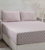 Red Assorted 144 TC Cotton King Bedsheet With 2 Pillow Covers,2 Bath Towels And 1 Box