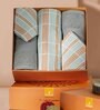 Red Assorted 144 TC Cotton Queen Size Bedsheet with 2 Pillow Covers,2 Bath Towels and 1 Box