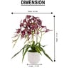 Red Pu Foam Elegant Star Orchid Arrangement Pot With Flower