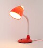 Red Pvc Shade Study Lamp With Red Base