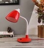 Red Pvc Shade Study Lamp With Red Base