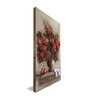 Red Red Gold Floral Bouquet Wall Embossed Original For Home Decor Painting