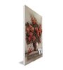 Red Red Gold Floral Bouquet Wall Embossed Original For Home Decor Painting
