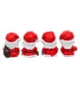 Red Resin Christmas Figurines Toys (Set of 4)